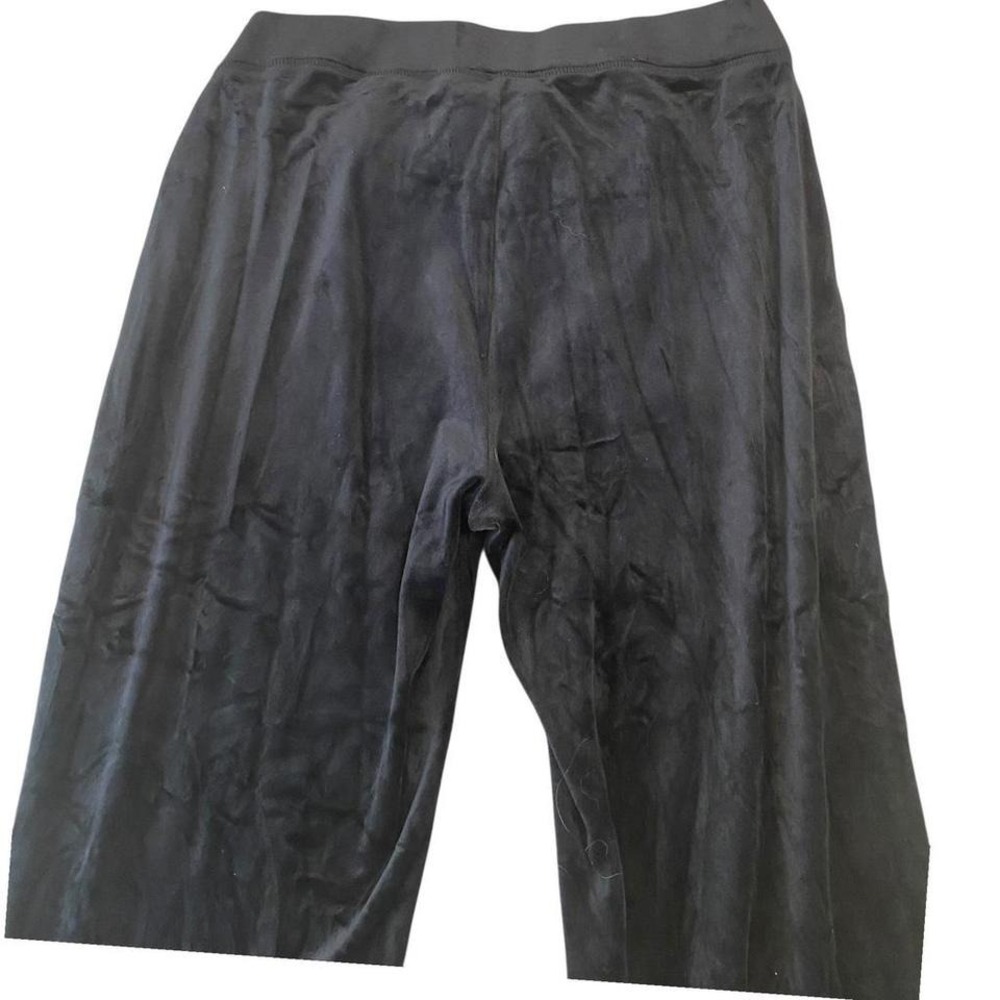 Juicy Couture black velour wide leg sweatpants M - Picture 3 of 5